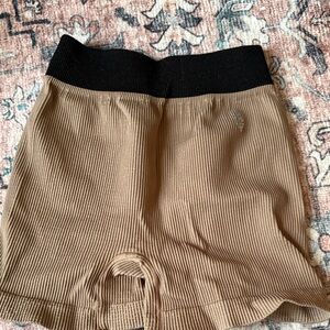 FP Movement by Free People Tan Ribbed Athletic Shorts
